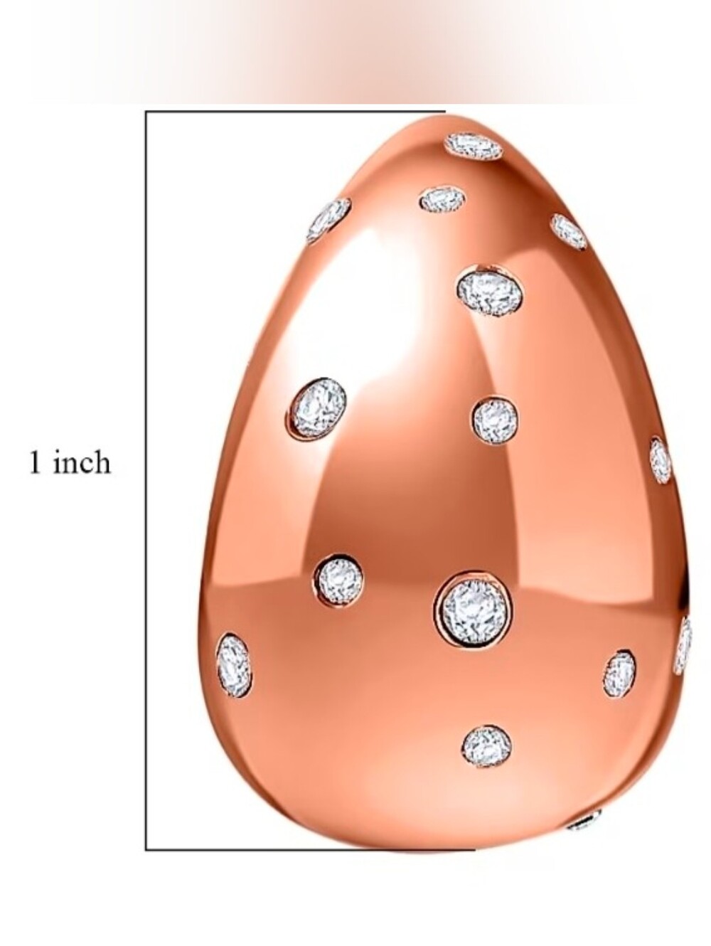 Rose Gold Teardrop Crystal Stud Earrings - Picture 3 of 9